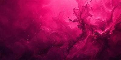 The primary subject of the image is a pink, swirling, and flowing substance, which appears to be a mix of paint and water. The setting is a pink background, and the visual style is a combination of painting and digital art. The dominant colors are pink and purple, creating a warm and vibrant atmosphere.