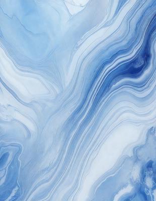 The primary subject of the image is a blue and white marbled surface, which appears to be a marble tile or a blue and white marbled wall. The setting is a room with a blue and white marbled surface, which creates a visually appealing and calming atmosphere. The visual style of the image is a close-up of the marbled surface, showcasing its intricate patterns and textures. The colors and mood of the image are predominantly blue and white, giving it a serene and elegant appearance