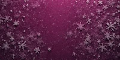 The primary subject of the image is a purple background with snowflakes scattered across it. The setting is a purple surface, and the visual style appears to be a digital art or illustration. The dominant colors are purple and white, creating a calm and serene atmosphere.