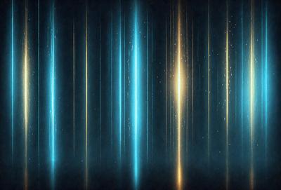 The primary subject of the image is a series of blue and yellow lines. The setting is a dark background, which contrasts with the bright colors of the lines. The visual style appears to be a digital art or illustration, as the lines are arranged in a pattern. The dominant colors are blue and yellow, creating a vibrant and energetic atmosphere.
