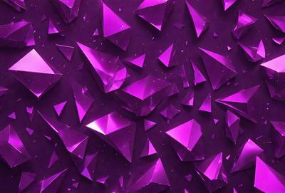 The primary subject of the image is a purple geometric pattern, which is the main focus of the image. The setting is a purple background, and the visual style is a digital art or illustration. The dominant colors in the image are purple and pink, creating a calm and soothing atmosphere.