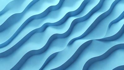 The primary subject of the image is a blue and white wave pattern, which is the main focus of the image. The setting is a blue background, and the visual style is a digital art or illustration. The dominant colors are blue and white, creating a calm and soothing atmosphere.