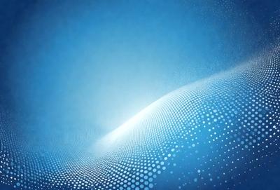 The primary subject of the image is a blue background with a white, wavy, and textured design. The setting is a blue sky, and the visual style appears to be a digital art or illustration. The colors and mood of the image are predominantly blue and white, creating a calm and serene atmosphere.