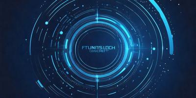 Primary subject: Funn Lock Concrete
Setting/background: Blue background with a circular design
Visual style: Digital art
Colors and mood: Blue and futuristic