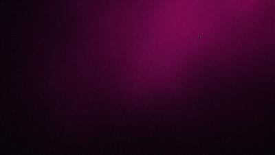 The image is a close-up of a purple wall, with a small black dot in the upper right corner. The purple wall appears to be a solid color, and the black dot adds a subtle detail to the scene. The overall atmosphere of the image is calm and serene, with the purple wall serving as a striking backdrop.