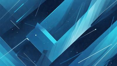 The primary subject of the image is a blue and white geometric pattern. The setting is a dark blue background, which contrasts with the bright blue and white pattern. The visual style is digital art, as the pattern appears to be a digital creation. The colors and mood of the image are predominantly blue and white, creating a calm and serene atmosphere.