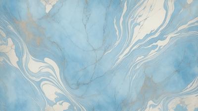 The primary subject of the image is a blue and white marble tile. The setting is a bathroom, with the marble tile covering the walls and floor. The visual style is a close-up of the tile, showcasing its intricate design and texture. The dominant colors are blue and white, creating a clean and elegant atmosphere.