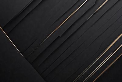 The primary subject of the image is a pattern of gold and black stripes. The setting is a black background, and the visual style appears to be a digital art or illustration. The dominant colors are gold and black, creating a bold and striking appearance.
