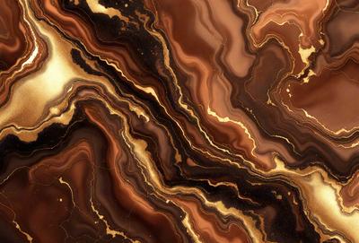 The primary subject of the image is a close-up of a marble stone with a gold-like pattern. The setting is a natural environment, possibly a rock formation or a stone wall. The visual style is a close-up of the marble stone, showcasing its unique texture and pattern. The colors and mood of the image are predominantly earthy tones, with the gold-like pattern adding a touch of warmth and sophistication.