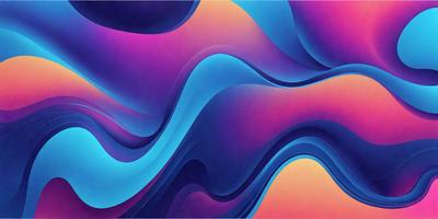 The primary subject of the image is a blue and purple abstract artwork. The setting is a wall, and the visual style is digital art. The dominant colors in the artwork are blue and purple, creating a calming and serene atmosphere.