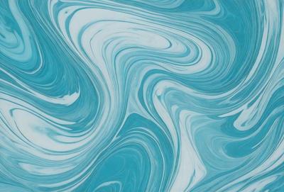 The primary subject of the image is a blue and white swirling pattern, which appears to be a digital art or illustration. The setting is a blue background, and the visual style is a combination of digital art and illustration. The dominant colors are blue and white, creating a calming and soothing atmosphere.
