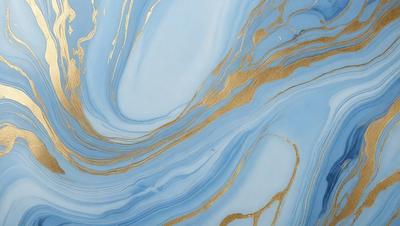 The primary subject of the image is a blue and gold swirl pattern, which is the main focus of the image. The setting is a blue and gold swirl pattern, which is the main focus of the image. The visual style is a photo, as the image is a close-up of the swirl pattern. The colors and mood of the image are predominantly blue and gold, creating a sense of elegance and sophistication.