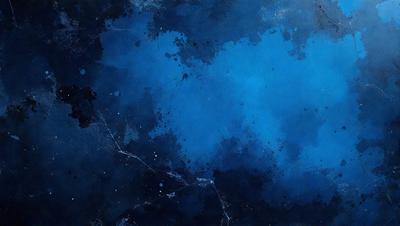 The primary subject of the image is a blue background with a few white spots. The setting appears to be a painting or a digital artwork, as the visual style suggests a creative and artistic approach. The dominant colors in the image are blue and white, creating a calm and serene atmosphere.