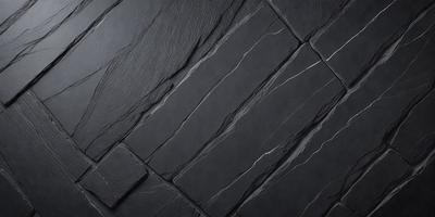 The primary subject of the image is a black tile floor. The setting is a dark room, and the visual style is a close-up of the floor. The colors and mood of the image are predominantly dark, with the black tile floor being the main focus.