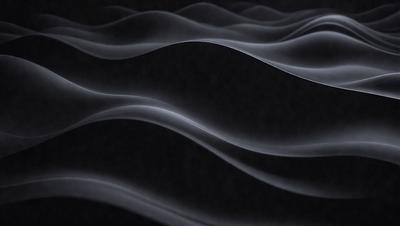 The primary subject of the image is a wave, which is the main object, scene, or focus of the image. The wave is depicted as a pattern of smoke, giving it a unique and artistic visual style. The setting or background of the image is a dark surface, which contrasts with the smoke wave, creating a dramatic and moody atmosphere. The colors in the image are predominantly black and white, with the smoke wave being the main source of color.