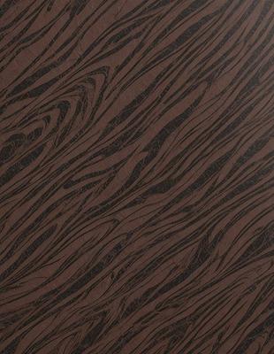The primary subject of the image is a close-up of a wooden surface with a patterned texture. The setting is a room with a wooden floor, and the visual style appears to be a combination of a photo and a digital art or illustration. The colors and mood of the image are predominantly brown, giving it a warm and natural atmosphere.