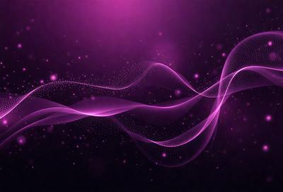 The primary subject of the image is a purple wave or ripple effect, which appears to be a digital art or illustration. The setting is a dark background, which contrasts with the purple wave. The visual style is a combination of digital art and illustration, creating a unique and eye-catching effect. The colors and mood of the image are predominantly purple, giving it a calming and serene atmosphere.