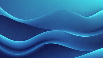 The primary subject of the image is a blue ocean with waves. The setting is a vast body of water, and the visual style is a digital art or illustration. The dominant colors are blue and white, creating a serene and calming atmosphere.