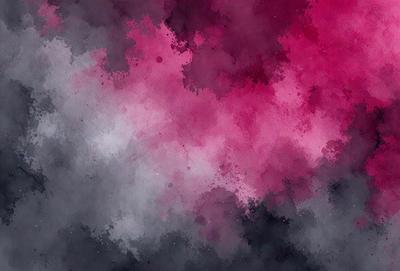 The primary subject of the image is a pink and white painting, which is the main focus of the scene. The setting is a black and white background, creating a contrasting effect. The visual style is a painting, which is a form of digital art. The dominant colors are pink and white, giving the painting a warm and vibrant atmosphere.