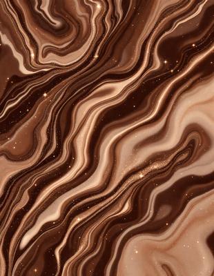 The primary subject of the image is a close-up of a marble surface with a pattern of swirls and stripes. The setting is a natural environment, possibly a stone or marble countertop. The visual style is a close-up of the marble, showcasing its intricate patterns. The colors and mood of the image are predominantly brown and earthy, giving it a natural and elegant appearance.