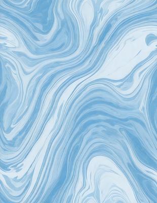 The primary subject of the image is a blue and white swirling pattern, which appears to be a digital art or illustration. The setting is a blue background, and the visual style is a combination of digital art and illustration. The dominant colors are blue and white, creating a calm and soothing atmosphere.