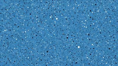 The primary subject of the image is a blue background with white dots. The setting is a blue sky, and the visual style is a patterned background. The colors and mood of the image are predominantly blue and white, creating a calm and serene atmosphere.