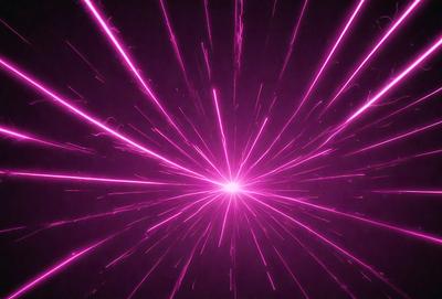 The primary subject of the image is a bright pink light, which appears to be a neon light or a light source. The light is surrounded by a purple background, creating a visually striking scene. The visual style of the image is a close-up of the light source, emphasizing its brightness and intensity. The colors and mood of the image are predominantly pink and purple, giving it a vibrant and energetic atmosphere.