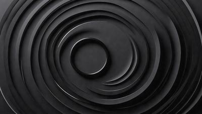 The primary subject of the image is a black circle with a white center, which appears to be a close-up of a black and white photo. The setting is a black background, and the visual style is a combination of a photo and a drawing. The colors and mood of the image are predominantly black and white, giving it a classic and timeless appearance.