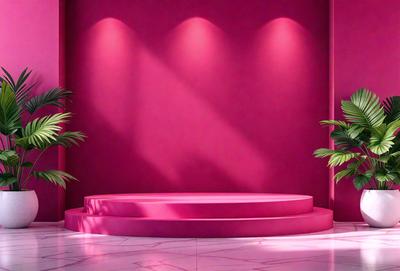 The primary subject of the image is a pink wall with a bench in front of it. The setting is a room with a pink wall, and the visual style is a photo. The dominant colors in the image are pink, and the overall atmosphere is warm and inviting.