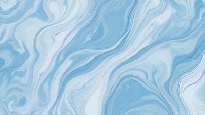 The primary subject of the image is a blue and white marbled wallpaper. The setting is a blue and white marbled wall, which serves as the background. The visual style is a painting, with the artist using a blue and white color palette to create a serene and calming atmosphere.