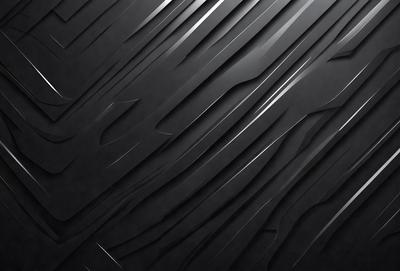 The primary subject of the image is a black and white patterned surface. The setting is a black background, and the visual style appears to be a combination of a photo and digital art. The dominant colors are black and white, creating a bold and striking atmosphere.