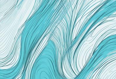 The primary subject of the image is a blue and white swirl pattern, which appears to be a digital art or illustration. The setting is a blue background, and the visual style suggests that it is a digital artwork or a drawing. The dominant colors are blue and white, creating a calming and soothing atmosphere.