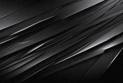 The primary subject of the image is a black and white photo of a wall with a pattern of waves. The setting is a dark room, and the visual style is a close-up of the wall. The dominant colors are black and white, creating a moody atmosphere.