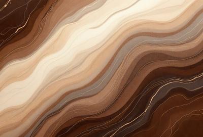 The primary subject of the image is a close-up of a marbled stone wall. The setting is a natural environment, with the stone wall being the main object of focus. The visual style is a combination of photo and digital art, creating a realistic yet artistic representation of the stone wall. The colors and mood of the image are predominantly earthy tones, giving it a natural and organic feel.