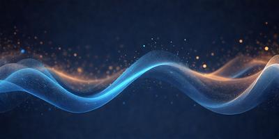 The primary subject of the image is a blue wave, which is the main focus of the scene. The wave is set against a dark blue background, creating a striking contrast. The visual style of the image is digital art, as it appears to be a computer-generated or digitally manipulated image. The dominant colors in the image are blue and black, giving it a calm and serene atmosphere.