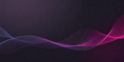 The primary subject of the image is a wave, which is the main object, scene, or focus of the image. The wave is depicted in a digital art style, with a pink and purple color scheme that gives the image a vibrant and lively atmosphere. The setting or background of the image is a dark, starry sky, which contrasts with the brightly colored wave.