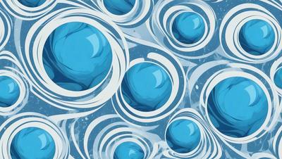 The primary subject of the image is a collection of blue spheres, which are the main objects in the scene. The setting is a blue background, which creates a visually appealing contrast with the blue spheres. The visual style of the image is digital art, as it appears to be a computer-generated or digitally edited composition. The dominant colors in the image are blue, which creates a calm and serene atmosphere.