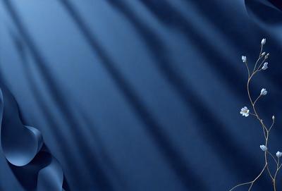 The primary subject of the image is a person, possibly a man, with a blue background. The setting appears to be a dark room, possibly a theater or a room with a blue light. The visual style of the image is a digital art or illustration, as it is not a photo. The dominant colors in the image are blue and black, creating a moody atmosphere.