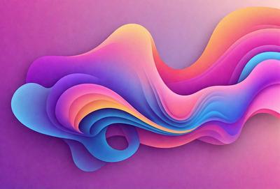 The primary subject of the image is a colorful, abstract artwork featuring a purple background. The artwork is a combination of different colors, creating a vibrant and lively atmosphere. The visual style of the image is a mix of digital art and illustration, giving it a unique and creative appearance. The colors and mood of the image are predominantly purple, with other colors such as blue, pink, and yellow adding to the overall vibrancy and energy of the piece.