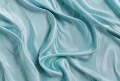 The primary subject of the image is a blue sheet of fabric, which is the main object, scene, or focus of the image. The setting or background is a blue sheet of fabric, and the visual style is a photo. The dominant colors and overall atmosphere are blue and serene.