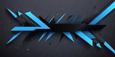 The primary subject of the image is a blue and black abstract design. The setting is a dark background, which contrasts with the bright blue and black colors of the design. The visual style appears to be a combination of digital art and illustration, creating a unique and eye-catching pattern. The overall atmosphere of the image is bold and striking, with the blue and black colors evoking a sense of modernity and sophistication.