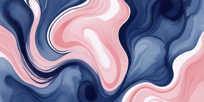 The primary subject of the image is a painting of a pink and white abstract design. The setting is a blue background, which contrasts with the pink and white colors of the painting. The visual style is a combination of digital art and illustration, creating a unique and artistic representation of the abstract design. The dominant colors in the painting are pink and white, giving the artwork a warm and inviting atmosphere.