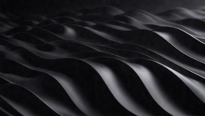 The primary subject of the image is a black and white pattern, which appears to be a digital art or illustration. The setting is a black background, and the visual style is a combination of a photo and a pattern. The dominant colors are black and white, creating a mood of simplicity and elegance.