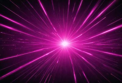 The primary subject of the image is a bright pink light, which appears to be a neon light or a light source. The light is surrounded by a purple background, creating a visually striking contrast. The visual style of the image is a close-up of the light source, emphasizing its brightness and intensity. The colors and mood of the image are predominantly pink and purple, giving it a vibrant and energetic atmosphere.