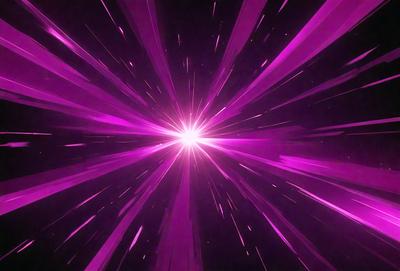 The primary subject of the image is a bright purple light, which appears to be a lightning bolt or a purple laser beam. The setting is a dark background, which contrasts with the bright purple light. The visual style of the image is a combination of digital art and illustration, creating a unique and eye-catching effect. The colors and mood of the image are predominantly purple, giving it a futuristic and otherworldly appearance.
