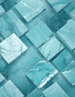 The primary subject of the image is a blue marble tile. The setting is a blue marble tile background, which creates a visually appealing and cohesive design. The visual style is a close-up of the blue marble tile, showcasing its intricate details and texture. The colors and mood of the image are predominantly blue, giving it a calm and serene atmosphere.