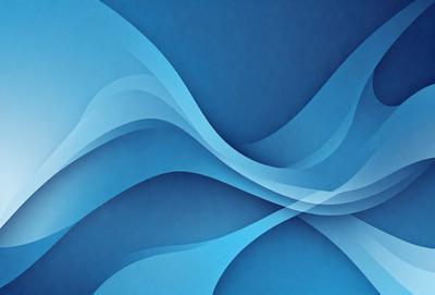 The primary subject of the image is a blue ocean wave. The setting is a blue background, which creates a serene and calming atmosphere. The visual style is a digital art or illustration, as the wave is depicted in a detailed and artistic manner. The dominant colors are blue and white, which contribute to the overall mood of the image.