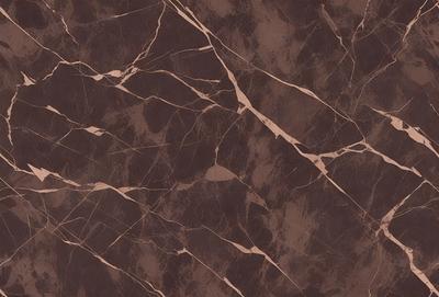 The primary subject of the image is a marble-like surface with a brown and black color scheme. The setting is a room with a brown and black marble wall, which adds a sense of luxury and sophistication to the space. The visual style of the image is a close-up of the marble wall, showcasing its intricate patterns and textures. The colors and mood of the image are warm and elegant, creating a sense of refinement and elegance.