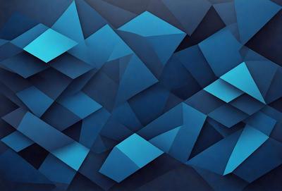 The primary subject of the image is a blue geometric pattern, which is the main focus of the image. The setting is a dark blue background, creating a contrasting effect with the pattern. The visual style is a digital art or illustration, as the pattern appears to be a part of a larger design. The dominant colors are blue and black, giving the image a modern and sophisticated atmosphere.