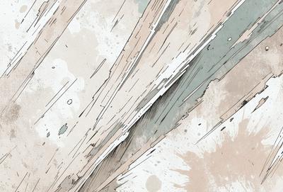 The primary subject of the image is a large, textured rock wall. The setting is a rocky, mountainous environment. The visual style is a combination of digital art and illustration, creating a unique and artistic representation of the rocky terrain. The dominant colors are earthy tones, such as brown, gray, and green, which contribute to the overall mood of the scene.